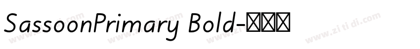 SassoonPrimary Bold字体转换